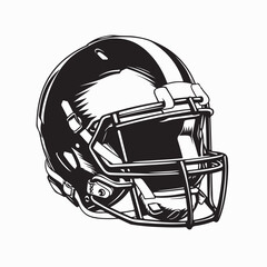 fFootball Helmet Vector for Athlete Protection Design vector  isolated on white background