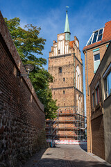 Kr&ouml;peliner Tor in Rostock, im Sp&auml;tsommer, Anfang Herbst