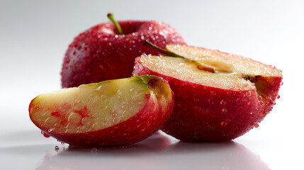 Full and juicy red apples