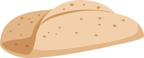 A simple illustration of a folded tortilla, a flatbread commonly used in Mexican cuisine.