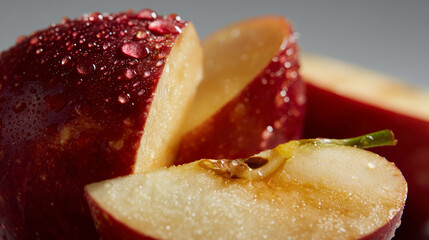 Full and juicy red apples