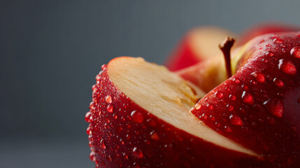 Full and juicy red apples