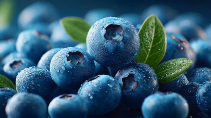 fresh blueberries in the market