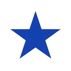 Isolated Blue Star Shape on White Background