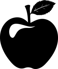 Apple fruit silhouette vector illustration