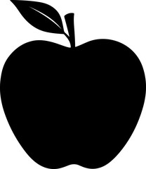 Apple fruit silhouette vector illustration