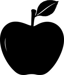Apple fruit silhouette vector illustration