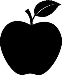 Apple fruit silhouette vector illustration