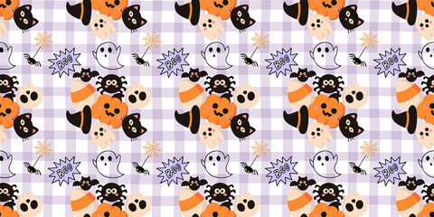 seamless pattern with abstract halloween background