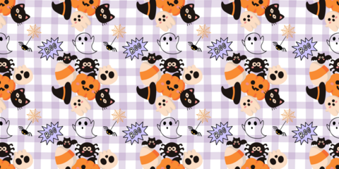 seamless pattern with abstract halloween background