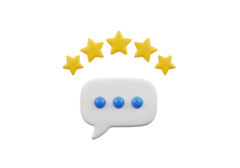 3d white people with speech bubble icon illustration