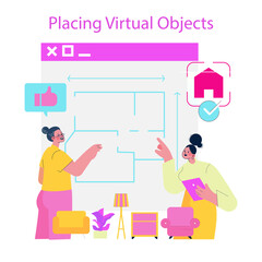 Virtual Object Placement in Interior Design Illustration