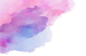 Watercolor Background with Pink and Purple Hues on White