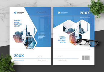 Blue And Black Social Media Marketing Mastery Book Cover