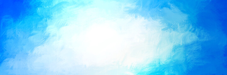 light blue heaven sky acrylic paint banner background