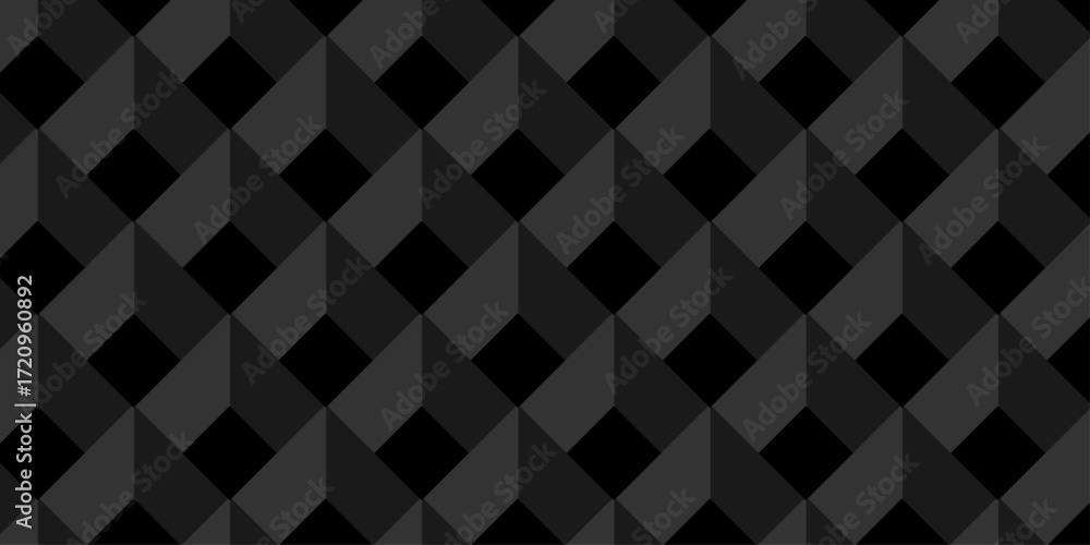 Poster vector minimal black abstract cube square geometric tile hexagon mosaic wall grid wallpaper. black a