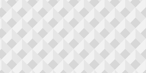 Vector minimal white and gray abstract cube box square geometric tile hexagon mosaic wall grid wallpaper. white and gray geometric block cube structure texture background.	
