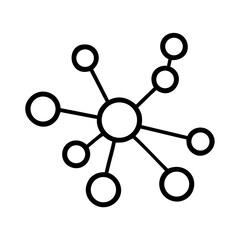 Scalable vector network map illustration for distribution and logistics