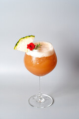 fruit cocktail with strawberry