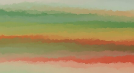 Tranquil earth tone watercolor wash background for creating calm and peaceful designs with blended green, yellow, orange, and red colors