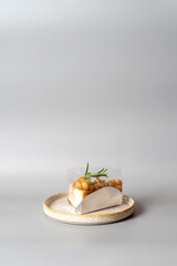 two wedding rings on a plate