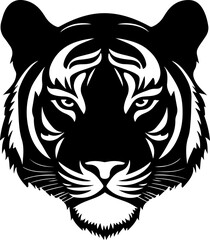 Tiger Head silhouette vector illustration