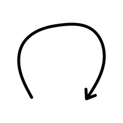 Hand drawn arrow icon vector set. Direction illustration sign collection, Handmade. Pointer symbol or logo.