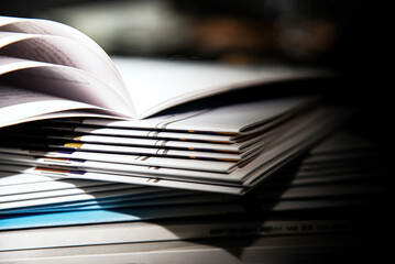 close-up of open book