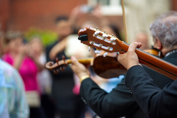 Gypsy musicians playing on the street