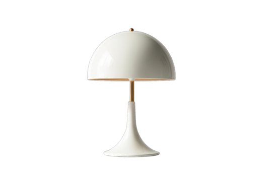 White mushroom table lamp