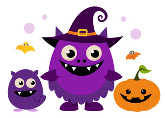 set of halloween monsters