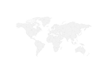 Fototapeta premium World map on white background. World map template with continents, North and South America, Europe and Asia, Africa and Australia