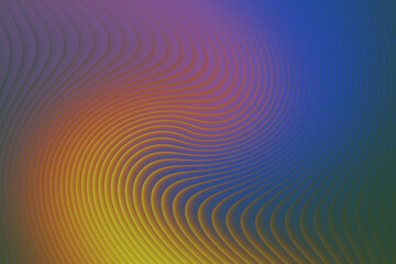 Abstract wavy lines with a colorful gradient background