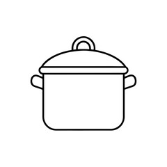 Outline drawing of a pot on transparent background
