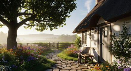 A house in a green and beautiful village. A house to spend the night and enjoy the natural beauty of the countryside.
