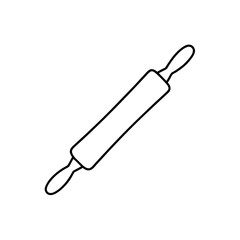 Isolated rolling pin art on transparent background