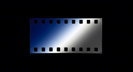 Obraz premium Film Strip on Black Background with Gradient Effect.