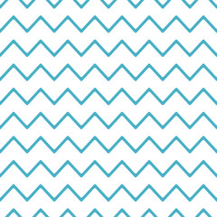 Light blue rounded zigzag lines over a white background in a seamless pattern. Perfect for fresh, minimal, and clean design themes in both print and digital projects.