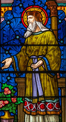 Stained glass (19th century) of Saint Joachim.