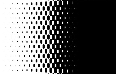 Black and White Halftone Gradient Pattern.
