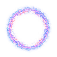 Abstract effect explosion electric energy shockwave, dimensional gate, Neon glow style.