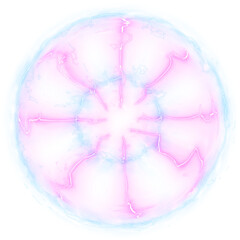 Abstract effect explosion electric energy shockwave, dimensional gate, Neon glow style.