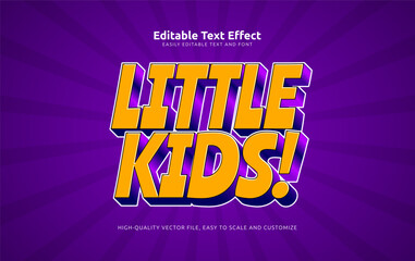 little kids editable text effect