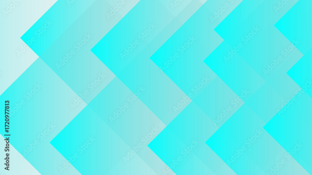 Aufkleber modern abstract background with layered turquoise and cyan geometric shapes . diagonal arrow-like pa