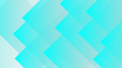 Modern abstract background with layered turquoise and cyan geometric shapes . Diagonal arrow-like patterns with transparent gradients, depth and motion. Light blue tones suitable for technology