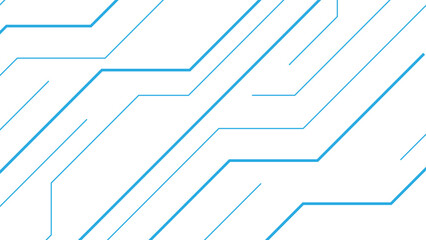 Abstract Blue minimal lines futuristic tech background. Circuit-like lines with diagonal geometric pattern. Futuristic, sleek, and professional appearance, suitable for tech, science, or digital 