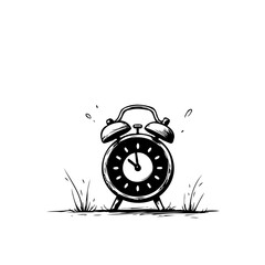 Ringing alarm clock illustration depicts concept of urgency time sensitive projects approaching