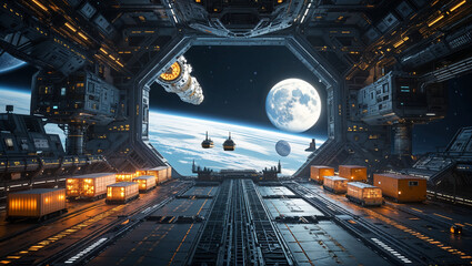 Orbital Space Refinery with Cargo Modules