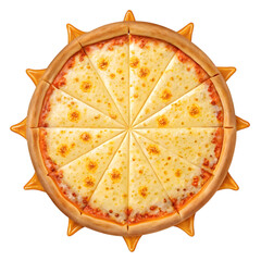 Deliciously prepared whole cheese pizza
