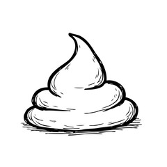 Whimsical whipped cream illustration a delightful three-tiered swirl of dessert topping artwork